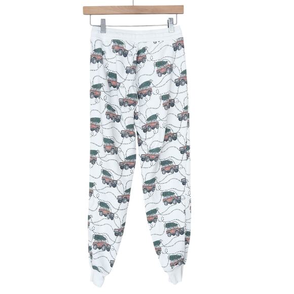 American Eagle Jogger Sweatshirt Matching Set Red Truck Christmas Tree Sz XS - Picture 7 of 7